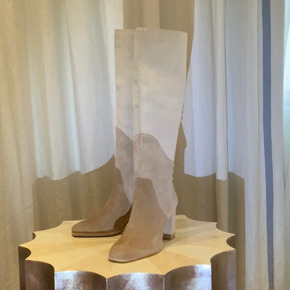 Suede multi color boots